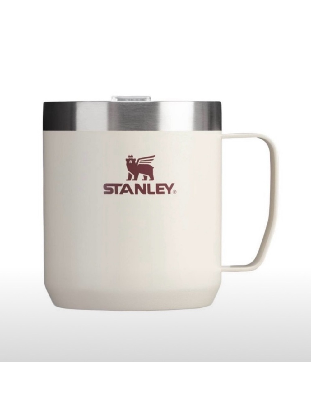 Hearth & Hand Stanley 12 oz Stainless Steel Camp Mug Macadamia Tan Cream NEW